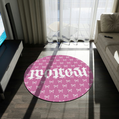 Pink Butterfly Effect 5’ Round Rug
